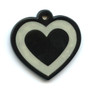 Hot Dog Dog ID Tag - Heart Shaped