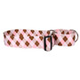 Pink/Brown Argyle 2" Wide Martingale Dog Collar