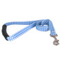Gingham Blue EZ-Grip Dog Leash