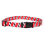 Team Spirit Red, Black and White Dog Collar