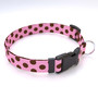 Pink and Brown Polka Dot Dog Collar