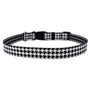 Houndstooth White and Black Dog Collar