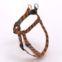 Team Spirit Orange and Teal Stripe Step-In Dog Harness