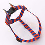 Team Spirit Orange and Blue Stripe Step-In Dog Harness