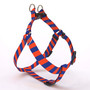 Team Spirit Orange and Blue Stripe Step-In Dog Harness