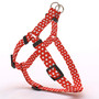 New Red Polka Dot Step-In Dog Harness