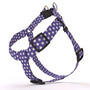 New Purple Polka Dot Step-In Dog Harness
