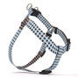 Houndstooth Blue and Brown Step-In Dog Harness