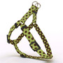 Green and Brown Polka Dot Step-In Dog Harness