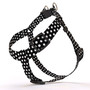 Black Polka Dot Step-In Dog Harness