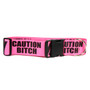 2 Inch - Caution Bitch Dog Collar