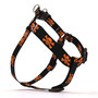 Orange and Black Skulls Step-In Dog Harness