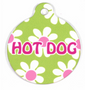 Green Daisy HD Pet ID Tag