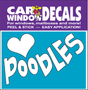 Love Poodles Car Window Decals