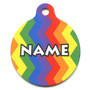 Rainbow Chevron HD Pet ID Tag