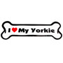 I Love My Yorkie Bone Magnet