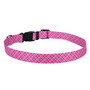 Pink and Purple Diagonal Plaid Dog Collar