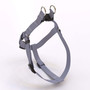 Gray Simple Solid Step-In Dog Harness