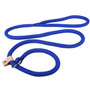 Braided Rope Slip Leash For Dogs With Leather Stop