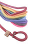 Braided Rope Checkerboard Slip Leash For Dogs With Leather Stop