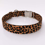 Leopard Skin Premium Metal Buckle Dog Collar