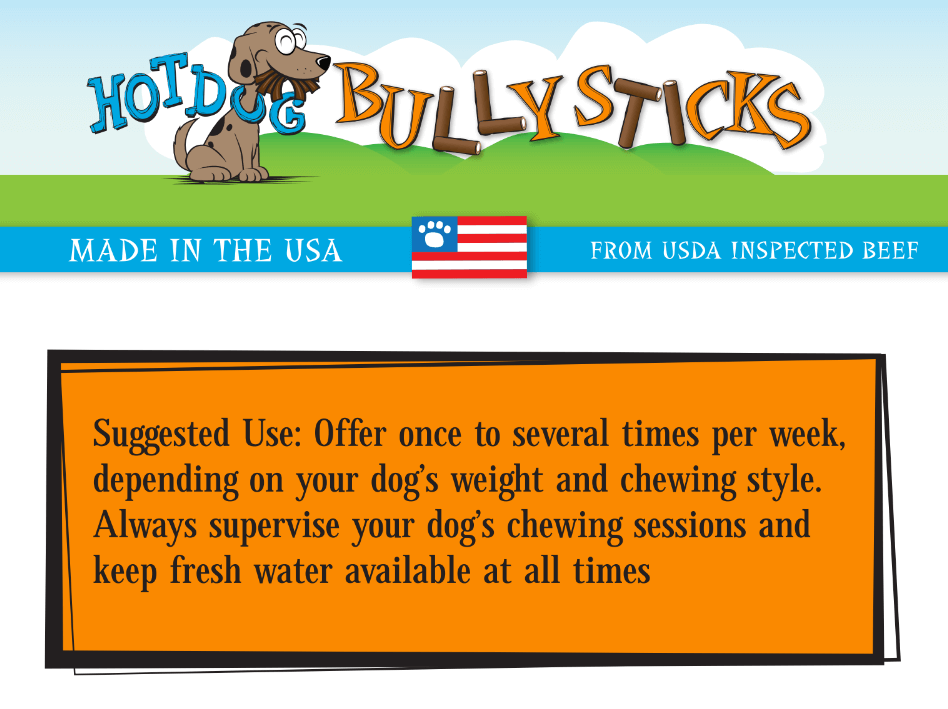 Hot Dog Bully Sticks US Made Bully Sticks