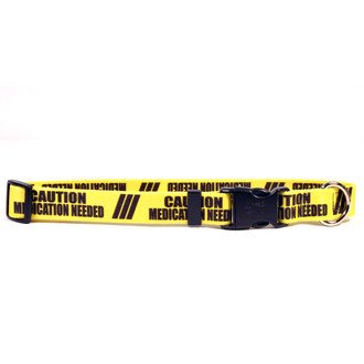 1 Inch - Caution Medication Needed Dog Collar by Yellow Dog Design, Inc ...