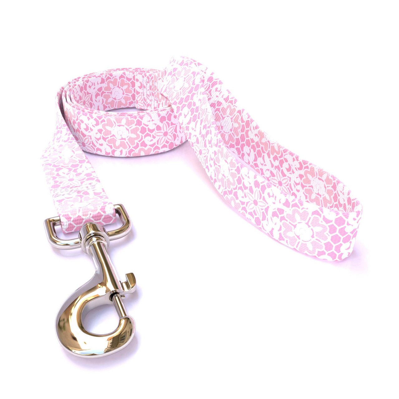 Pink Lace Flowers Dog Leash