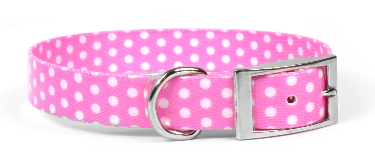 pink waterproof dog collar