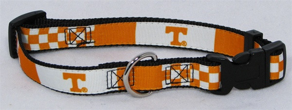  Tennessee Volunteers Ribbon Dog Collar - Large : Pet Supplies