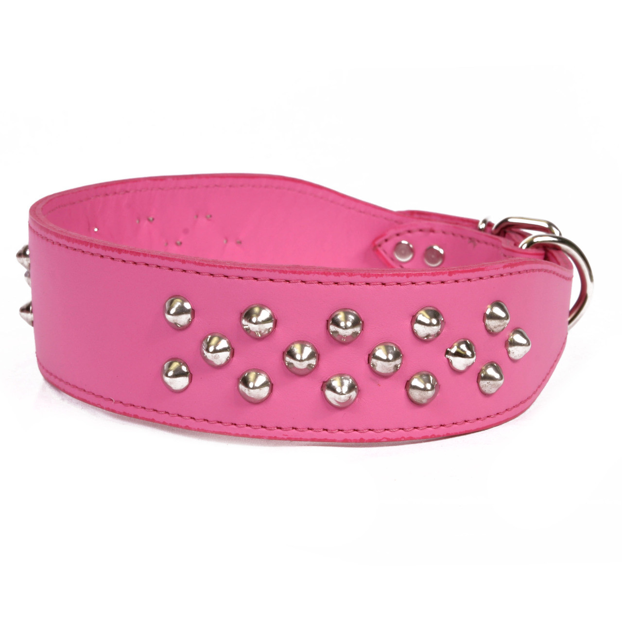 hot pink spiked dog collar