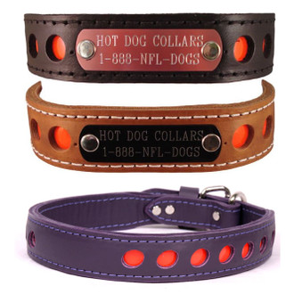 reflective dog collar leather