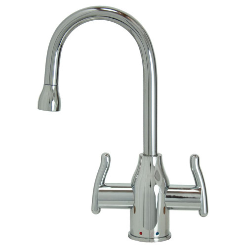 MT1801-NL/PVDBRN Mountain BRUSHED NICKEL Modern HOT/COLD Curved Body and Handles Faucet