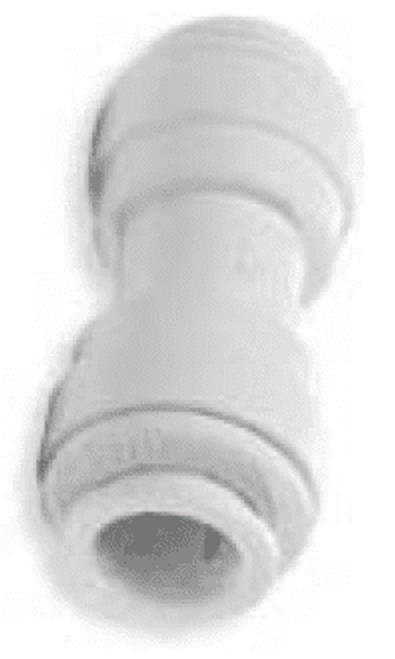 PP0412W / John Guest 3/8" (OD) Straight Union Connector (White Polypropylene)