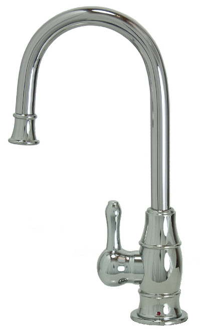MT1850-NL/ULB Francis Anthony Unlacquered Brass HOT Faucet w/ Traditional Curved Body & Handle
