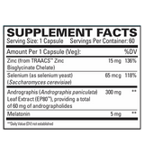 Andrographis Immune by EuroMedica Ingredients Label