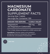 Magnesium Carbonate 100 ct. by BodyBio