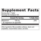 Mag Glycinate by Metagenics Ingredients Label