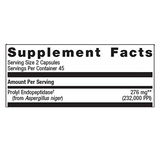 SpectraZyme Gluten Digest by Metagenics Ingredients Label