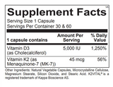 Vitamin K2 with D3 (60 ct) by Ortho Molecular