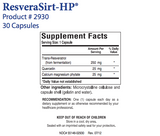 ResveraSirt-HP by Biotics Research