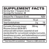 CuraPro Syrup by EuroMedica Ingredients Label