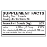 Tri-Iodine 6.25 mg by EuroMedica Ingredients Label