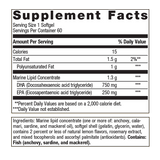 OmegaGenics Neuro 1000 by Metagenics Ingredients Label