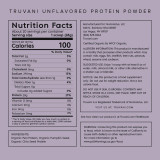 Organic Unflavored Plant Based Protein Powder by Truvani Ingredients List