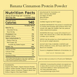 Organic Banana Cinnamon Plant Based Protein Powder by Truvani Ingredients List