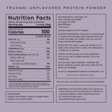 Organic Unflavored Plant Based Protein Powder by Truvani Ingredients List