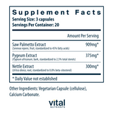 Saw Palmetto Pygeum Nettle Root by Vital Nutrients