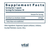 Strontium (citrate) 227mg by Vital Nutrients