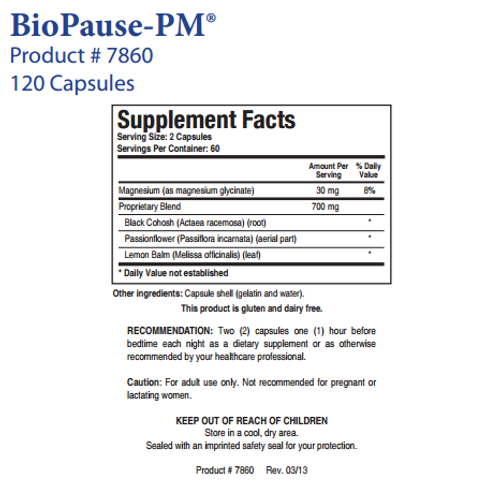 Biopause-PM by Biotics Research